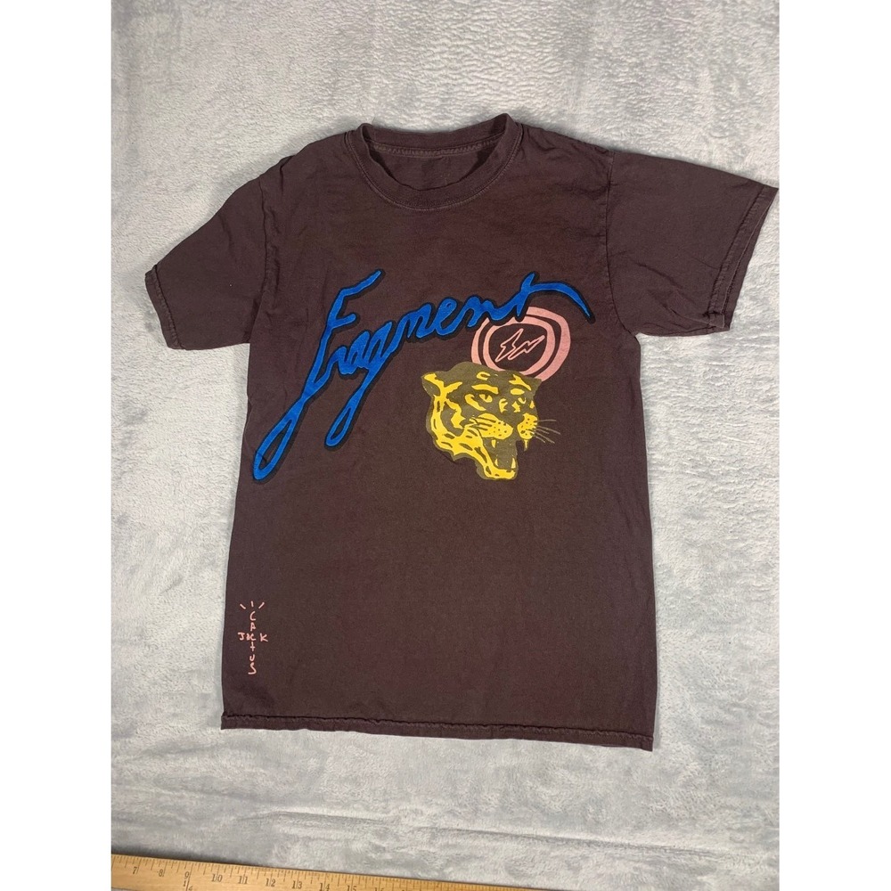 Travis Scott Cactus Jack X Fragment Tiger Tee Men's T-Shirt S Brown